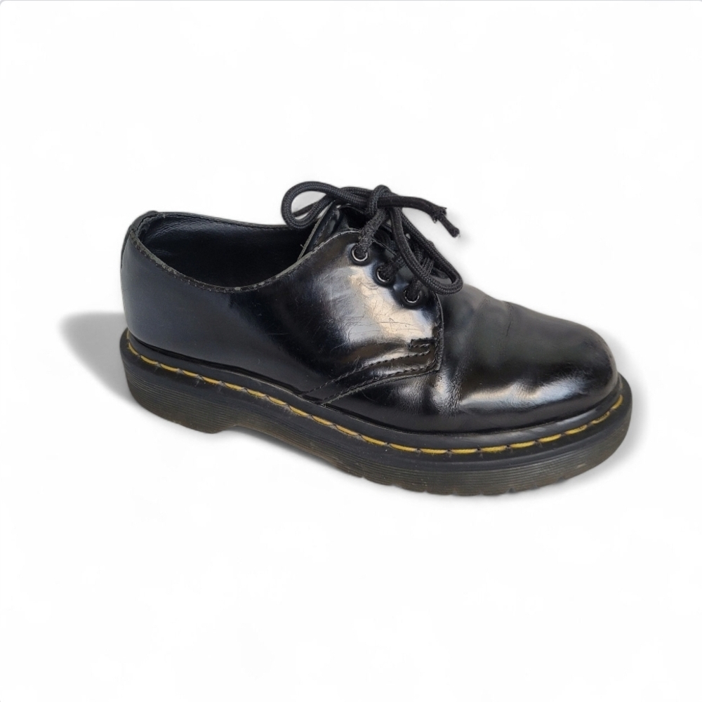 Dr Martens Leather Oxfords Black 3-hole 21084 Goth Size 6